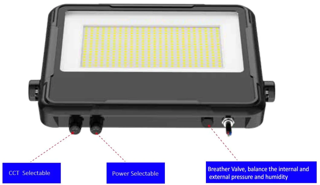 Factory Price IP66 Waterproof CCT Adjustable Selectable 100W 150W 200W 240W 300W Power Dimmable Floodlamp Floodlighting LED Flood Light for Sport Court