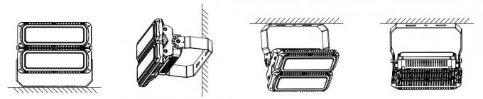 600W 155lm/W Outdoor LED Flood Lights With 10 Years Warranty , Black Color Body , Professional Beam Angle