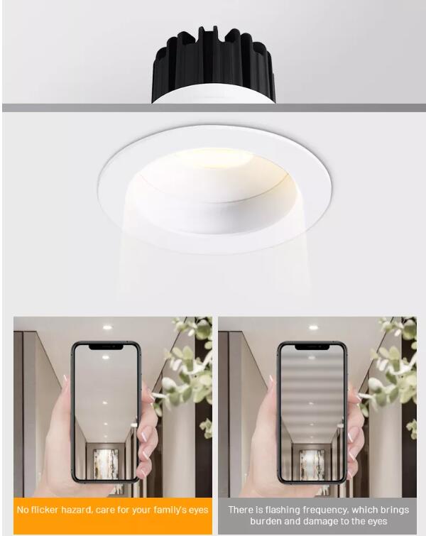 Flicker Free 88mm Hole LED Ceiling Spotlights 8W 10W For Bathroom