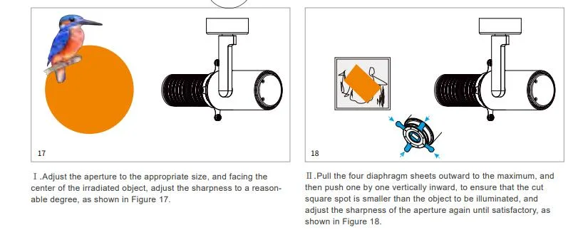 30W Framing Projector Gobo Projection Creative Shaper Framing Full Cut-off Luminaire Ra&gt;97 No Glare Shooter Shapeable Spot Track Light LED Track Light