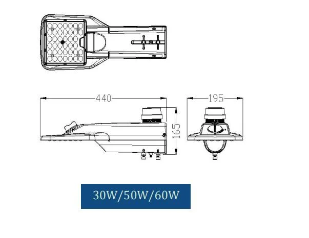 200W/210W/240W Compact Design with Self-Cleaning Function Garden Parking Lot Plaza Wall Highway Overpass Sidewalk Squares Schools LED Street Light