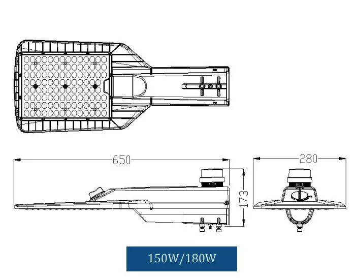 200W/210W/240W Compact Design with Self-Cleaning Function Garden Parking Lot Plaza Wall Highway Overpass Sidewalk Squares Schools LED Street Light