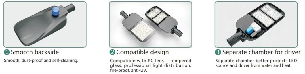 LED Street Light Die-Casting Aluminum Smart Control Photocell led garden roadway light 2