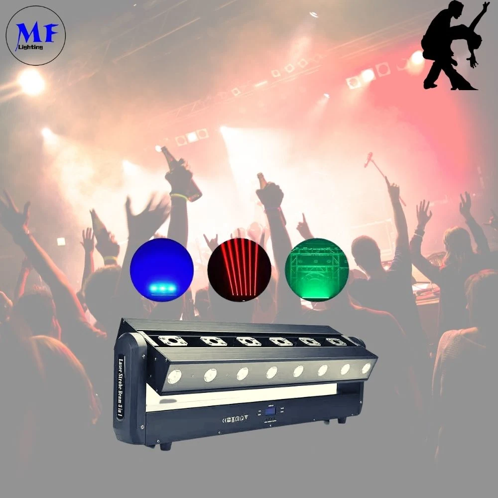 LED Wash Laser Spot Stage Light With Wash Lasers Lighting Spot Projection Multifunctional Hallbar Slow Roll Performin 1