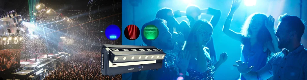 LED Wash Laser Spot Stage Light With Wash Lasers Lighting Spot Projection Multifunctional Hallbar Slow Roll Performin 8