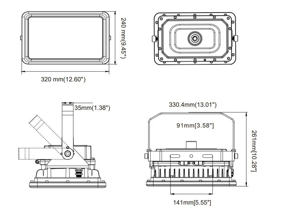 LED Explosion Proof Light Atex Certified High Power ADC12 Aluminum Housing Zone 1 Zone 2 LNG Gas Station Oil Industry 5