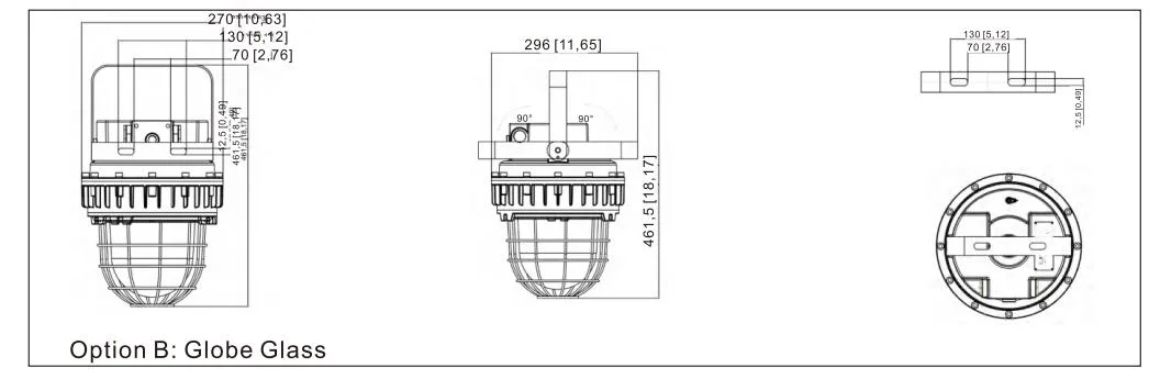 Factory Price Atex Certified 60W Zone 1 Zone 2 LNG Gas Station Oil Industry Light Ocean Platform Light Chemical Plant Explosion Proof Light