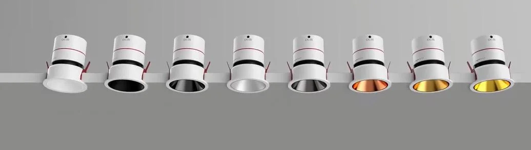Factory Price 7W 12W 20W Alu. PC Anti Glare IP40 Round Recessed Light Spotlight Ceiling Mounted Down Light for Home Furnishing Corridor Public Areas
