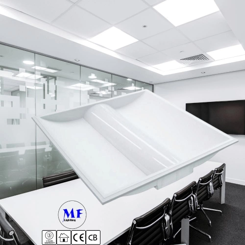 Commercial Lighting LED Panel Light Ceiling Troffer Light Fixtures 50W 2*4FT Flame-Retardant Anti Glare Dimmable Ceiling 0