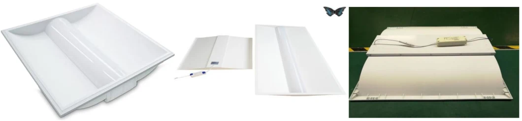 Commercial Lighting LED Panel Light Ceiling Troffer Light Fixtures 50W 2*4FT Flame-Retardant Anti Glare Dimmable Ceiling 7