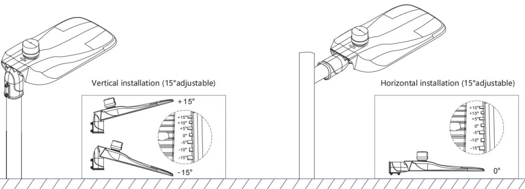 Waterproof SKD Weatherproof 30W 50W 150W 200W 300W Smart Control Photocell Surge Protection Dali Dimming LED High Way Lighting LED Parking Lot Street Light