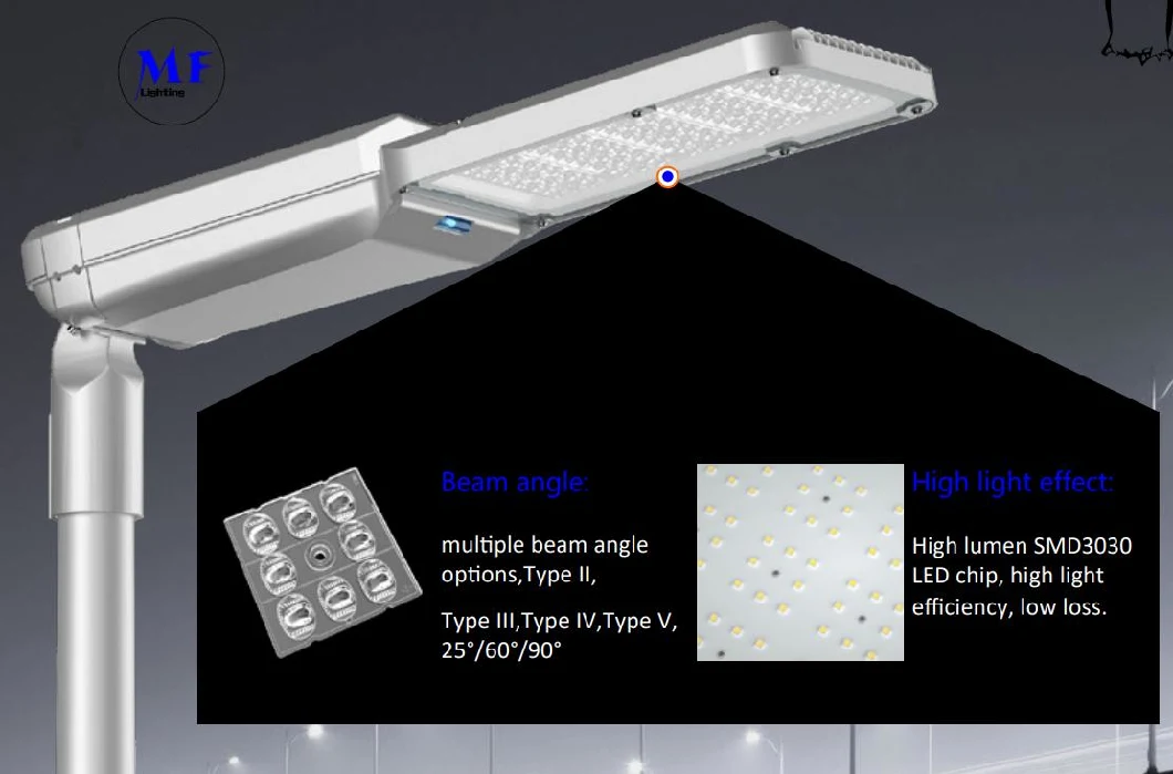 LED Flood Street Light With Support Smart Control 100W 0-10V Dim Die Casting Aluminum Waterproof IP65 175lm/W 2