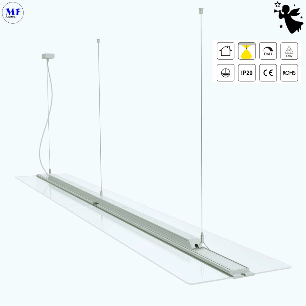 Hanging LED Pendent Panel Light With 50W 60W 75W Smart Dali 0-10V Dimming For Office Hotel Lobby 0