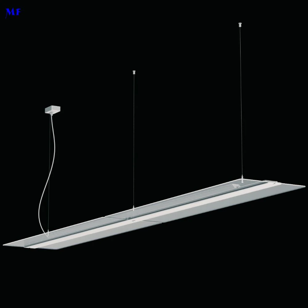 75W Anti Glare Dimmable Edge Lit Flame-Retardant Panel Light Fixtures Transparent Pendant Light for Offices Classrooms Hotel