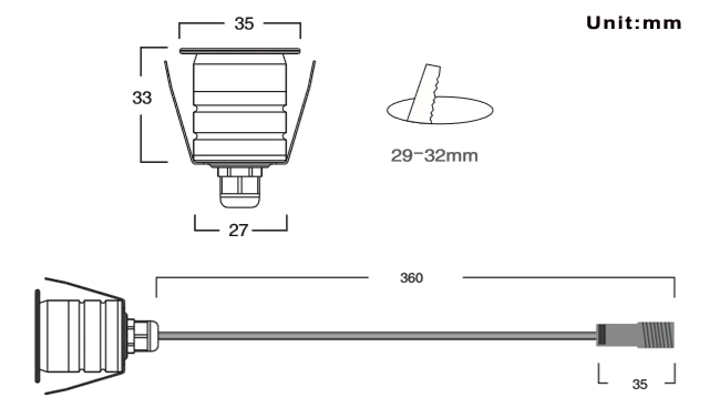 OEM ODM Customized Color 1W Waterproof IP67 Outdoor Deck Inground Lamp Step Ground Buried Lamp LED Cross-Star Buried Light Step Light LED Underground Light