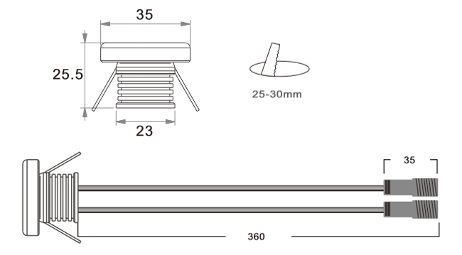 Low Voltage DC12V Input, Soft Lighting, 180&deg; Wide Beam Angle Anti-Glare LED Deck Light Dimmable IP67 12V 24V Recessed Spotlight Wall Floor Deck Corner Light