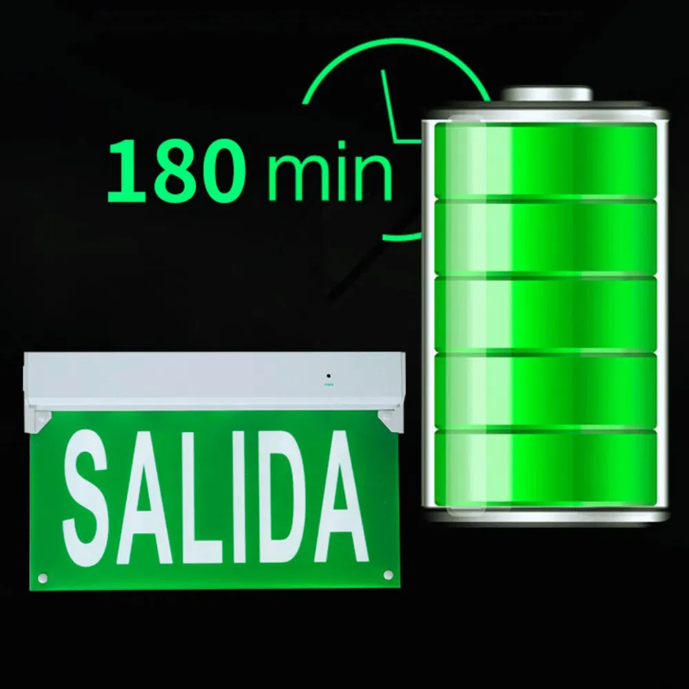 Durable LED Emergency Light Exit Sign Luminaries For Fire Escape Factory Parking Lot Public Place 1