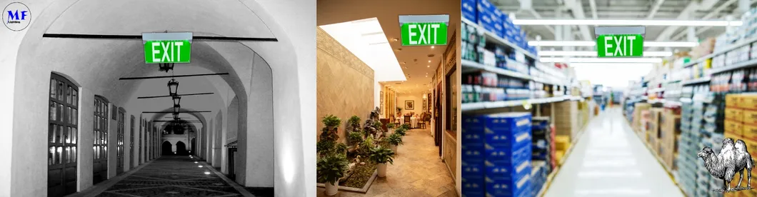 Durable LED Emergency Light Exit Sign Luminaries For Fire Escape Factory Parking Lot Public Place 4