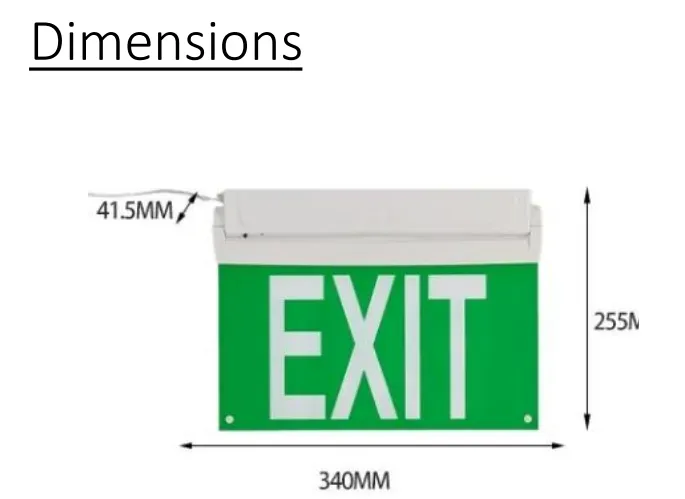 Durable LED Emergency Light Exit Sign Luminaries For Fire Escape Factory Parking Lot Public Place 7