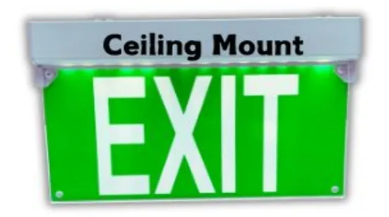 Durable LED Emergency Light Exit Sign Luminaries For Fire Escape Factory Parking Lot Public Place 8