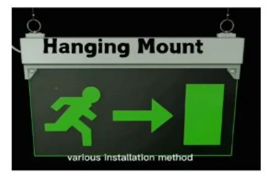 Durable LED Emergency Light Exit Sign Luminaries For Fire Escape Factory Parking Lot Public Place 9