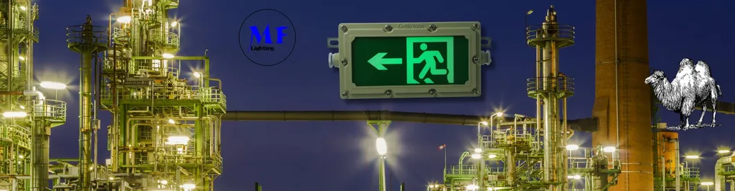 Durable LED Explosion Proof Emergency Light Evacuation Exit Sign For Workplace Factory 0