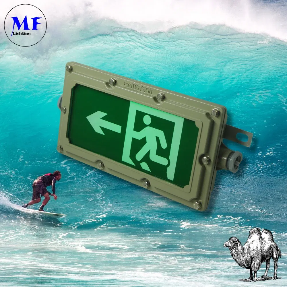 Durable LED Explosion Proof Emergency Light Evacuation Exit Sign For Workplace Factory 1