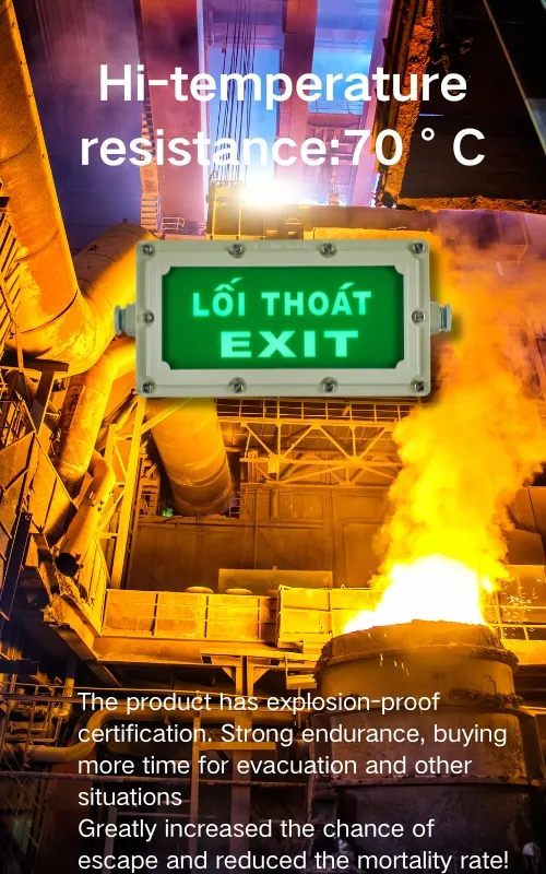Durable LED Explosion Proof Emergency Light Evacuation Exit Sign For Workplace Factory 5