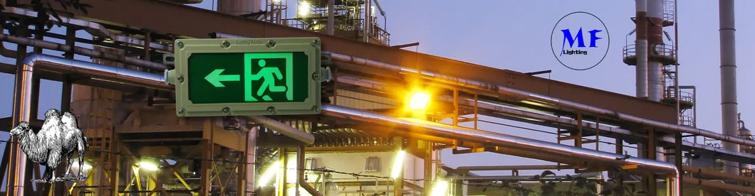 Durable LED Explosion Proof Emergency Light Evacuation Exit Sign For Workplace Factory 7