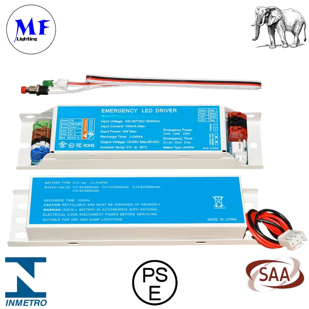 10W 100-277VAC UL924 CSA Li-ion Auto Test 5 Year Warranty Down Light Ceiling Light Panel Light Panic Light Ballast Powerpack for Emergency Case 1