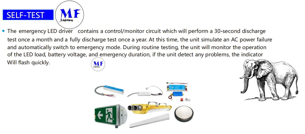 0-10V Dimmable LED Emergency Panic Driver With 90 Minute Discharge Time 5 Year Warranty For Wall Light Panel Light Pendant Light 14