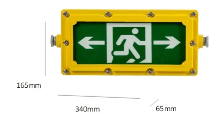 LED Emergency Escape Exit Sign Wall Mounted Light Ni-CD 4W IP65 Explosionproof Iron Hospital Airport Panic 13