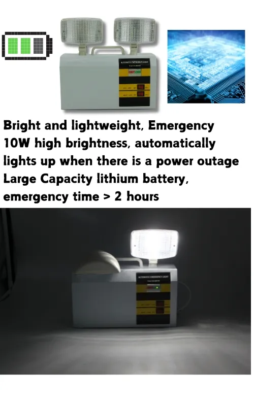 LED Double Heads Rechargeable Emergency Light For School Hotel Basement Public Place 1
