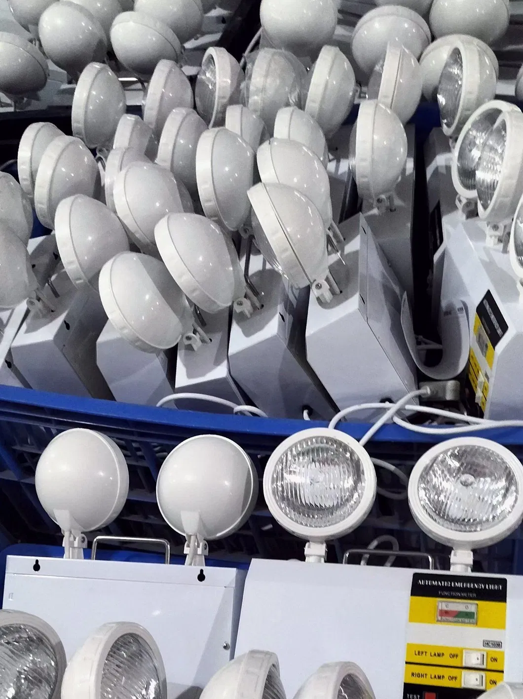 LED Double Heads Rechargeable Emergency Light For School Hotel Basement Public Place 14