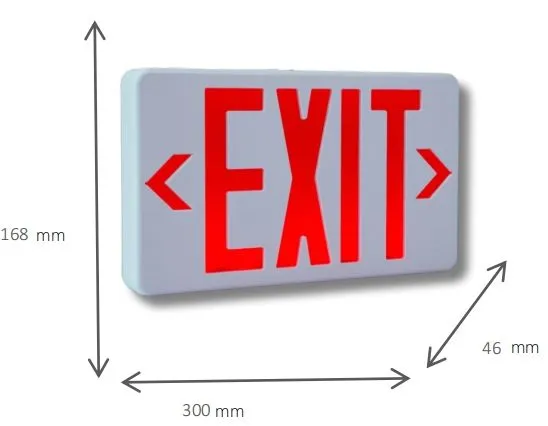 Rechargeable LED Exit Sign Emergency Light For Shopping Malls Supermarkets Airports Offices Factories 13