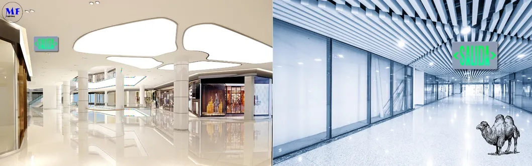 Rechargeable LED Exit Sign Emergency Light For Shopping Malls Supermarkets Airports Offices Factories 11