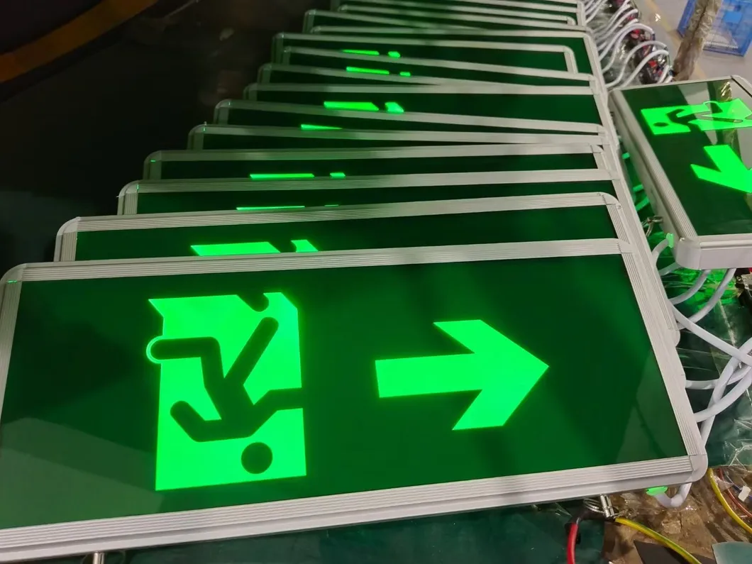Rechargeable LED Exit Sign Emergency Light For Shopping Malls Supermarkets Airports Offices Factories 15