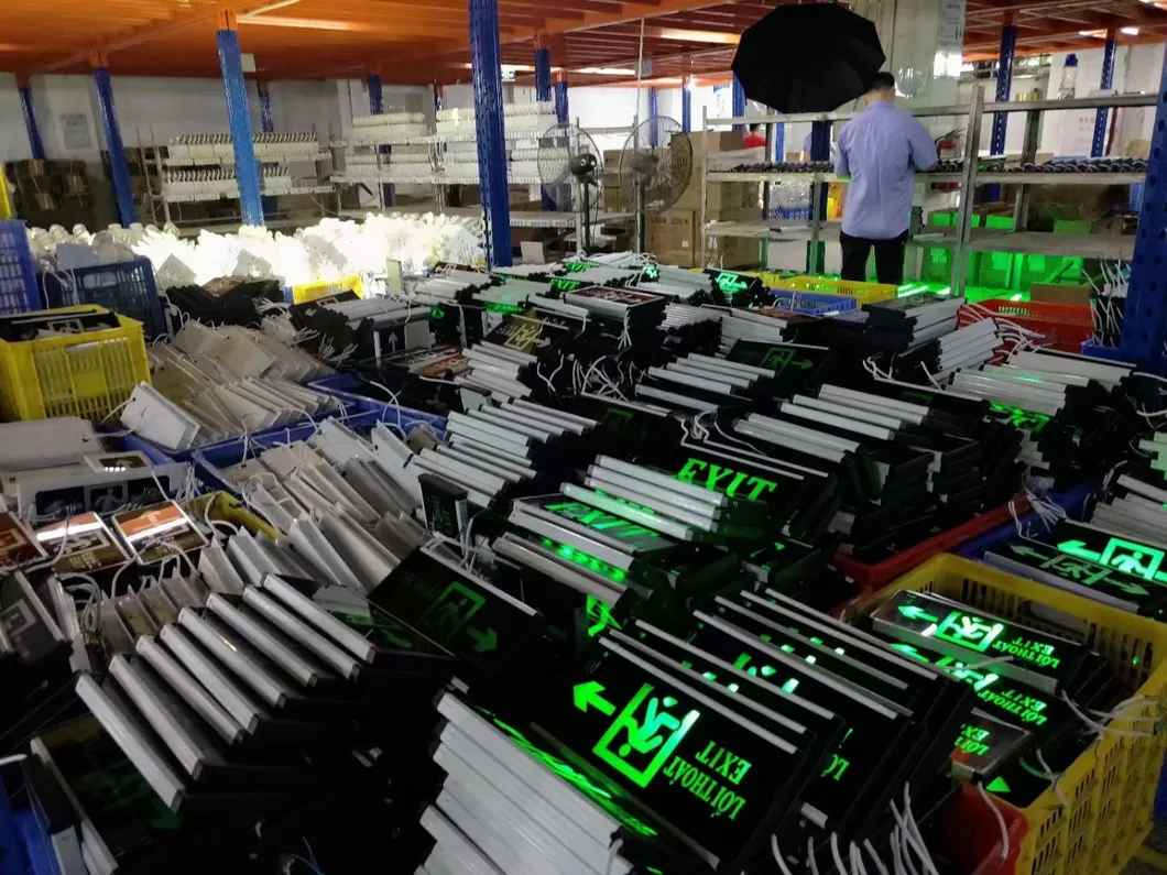 Rechargeable LED Exit Sign Emergency Light For Shopping Malls Supermarkets Airports Offices Factories 18