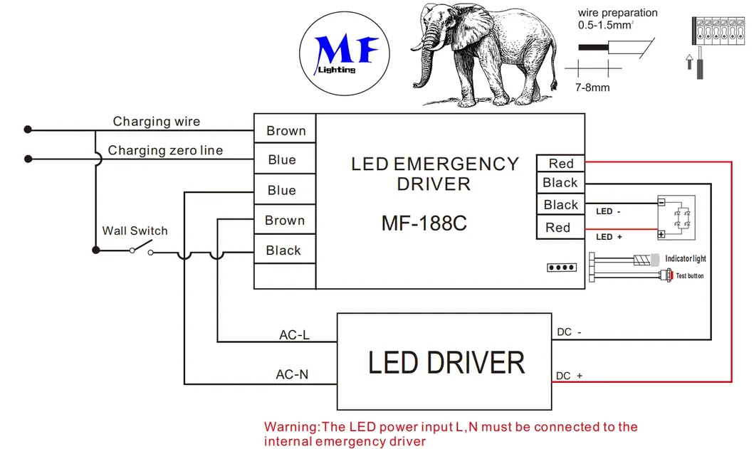 Long Lasting LED Emergency Lighting Kit Driver Power Supply Battery Ballast for Triproof Light 3