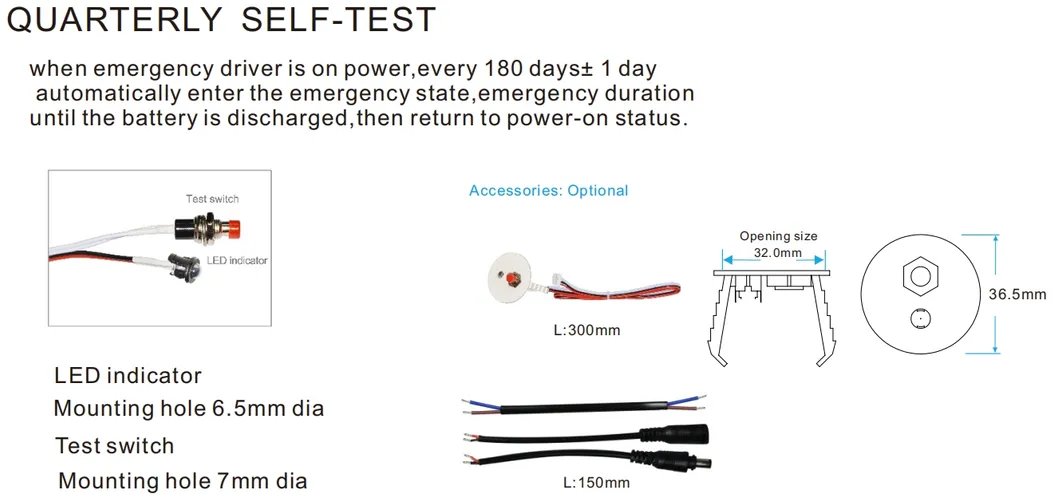 Long Lasting LED Emergency Lighting Kit Driver Power Supply Battery Ballast for Triproof Light 6