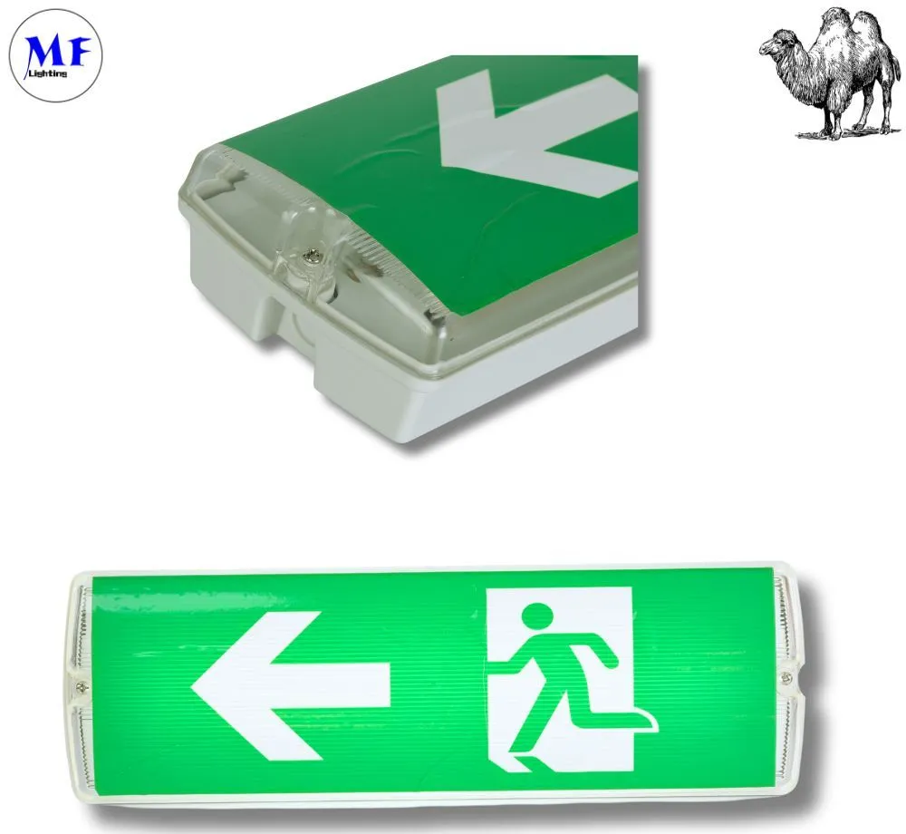 LED Exit Escpe Emergency Panic Light IP66 Hotel Green Shopping Mall Train Station School Supermarket 1