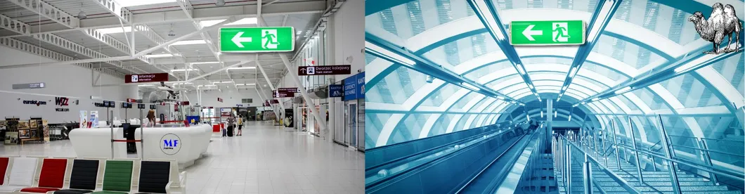 LED Exit Escpe Emergency Panic Light IP66 Hotel Green Shopping Mall Train Station School Supermarket 5