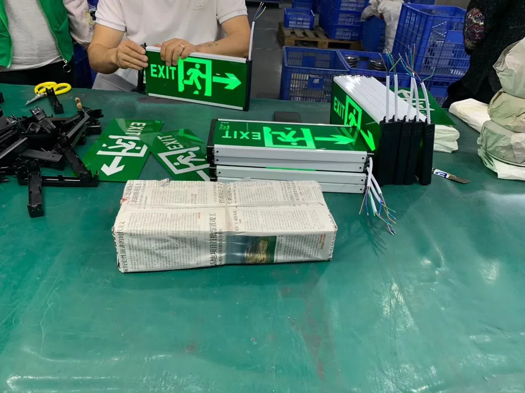 LED Exit Escpe Emergency Panic Light IP66 Hotel Green Shopping Mall Train Station School Supermarket 11