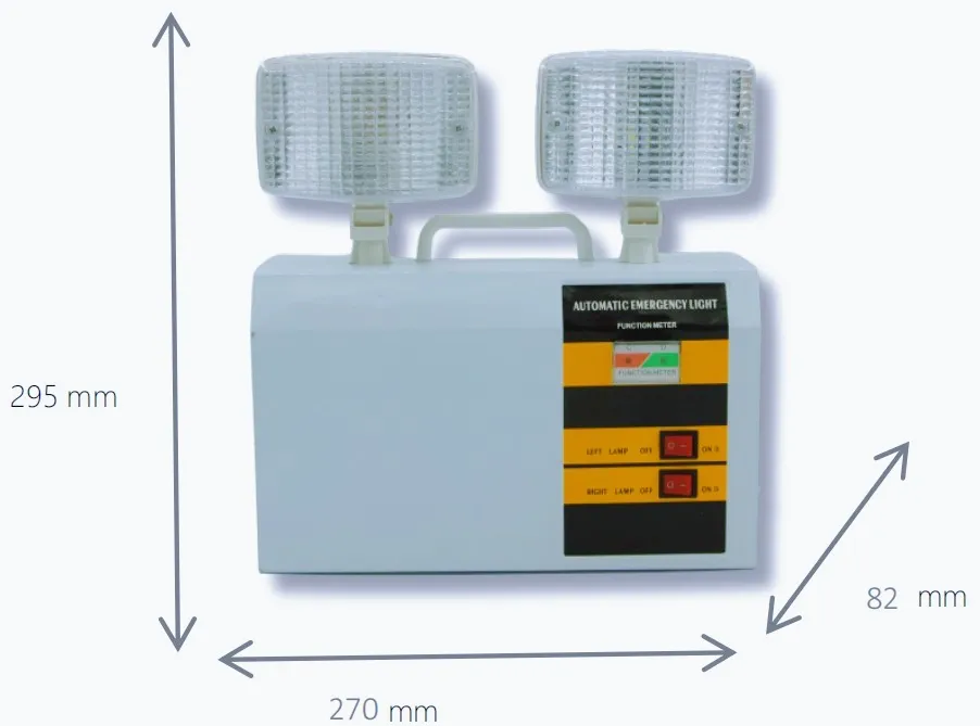 LED Escape Exite Emergency Panic Light for Public Area Moveable Design Double Head Silvery Train Station School 1