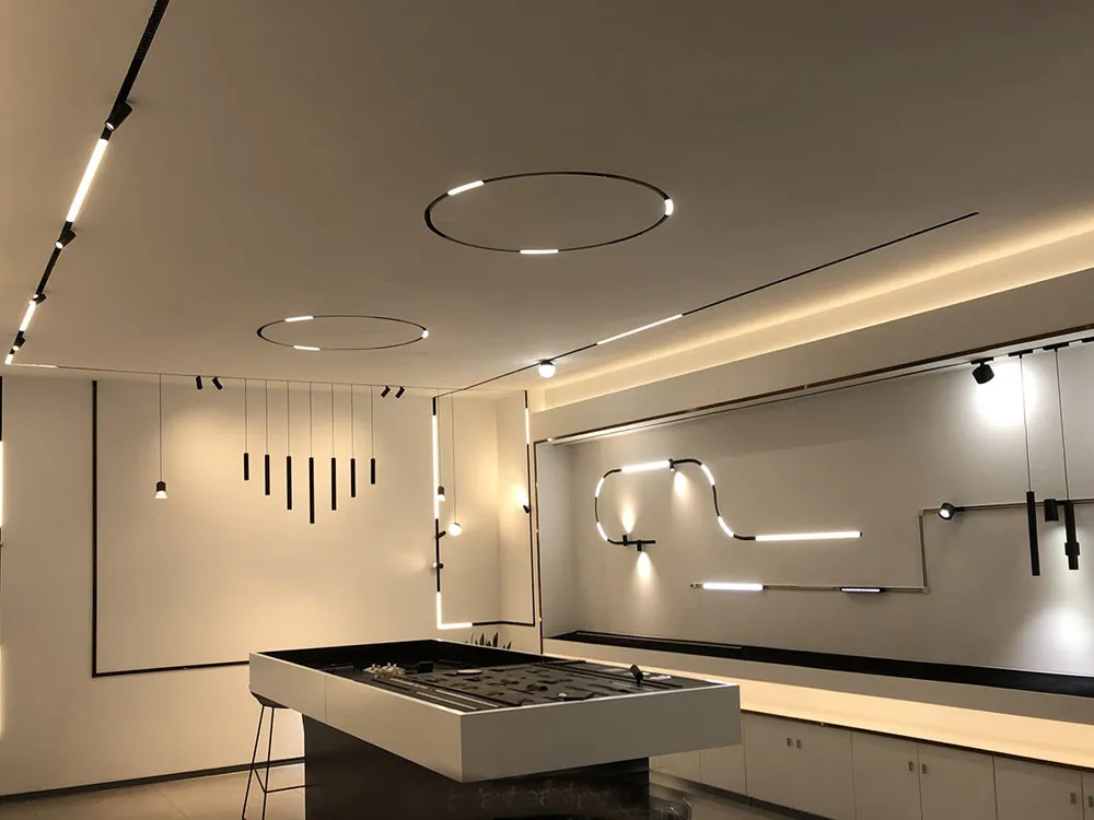 LED Magnetic Linear Light Thin Slim Aluminium Plastic SMD L Shape 30W Shop Canteen Drink Shop Book Store Cloth Store 2
