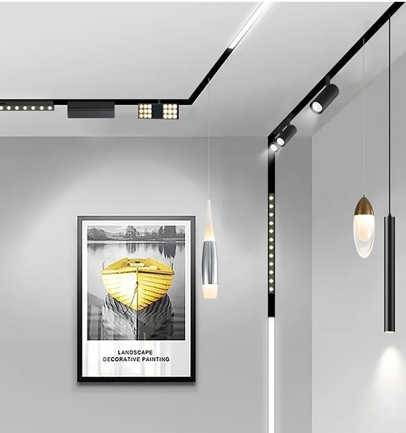 LED Magnetic Linear Light Thin Slim Aluminium Plastic SMD L Shape 30W Shop Canteen Drink Shop Book Store Cloth Store 8