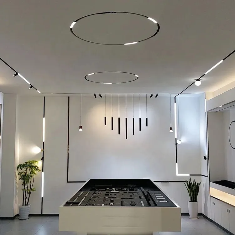 LED Magnetic Linear Light Thin Slim Aluminium Plastic SMD L Shape 30W Shop Canteen Drink Shop Book Store Cloth Store 10