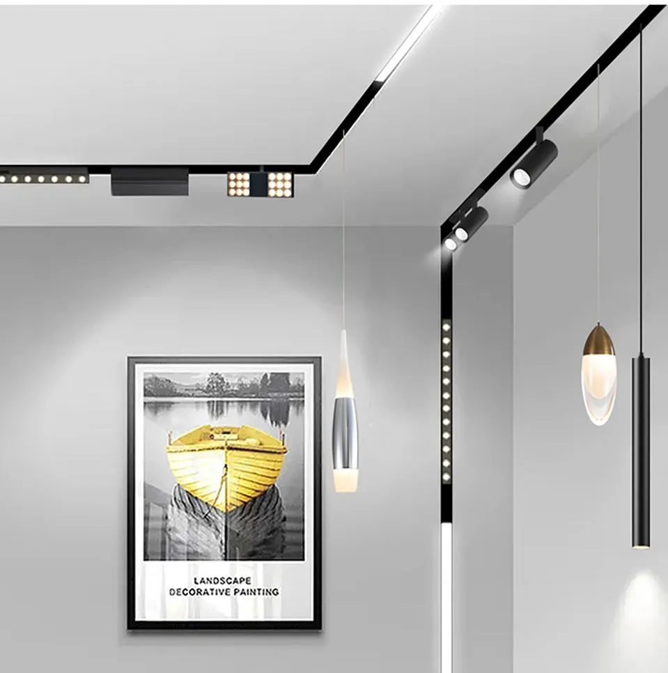 Magnetic Linear Light Dali Zigbee Waterproof IP20 LED SMD Slim Ceiling L Shape Museum Cafe Commercial Retail Cloth Store 5