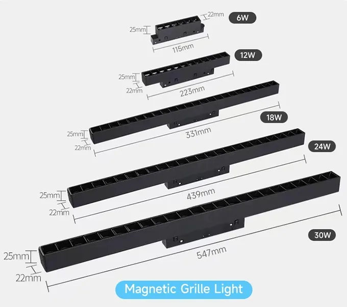 LED Track Linear Light Ra 90+ Plastic Retail Industrial Black White Supermarket Magnetic Shapeble Workshop Shop 2