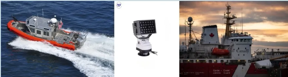 LED Search And Rescue Boat Lights Light Waterproof IP65 Stainless Aluminum Prison Warship Marine Sea Vessel Expedition Maritime 300 Meters 6
